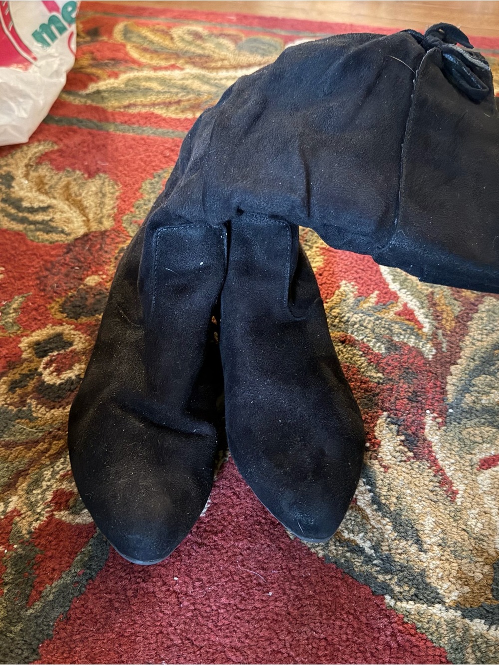 Black Women's Suede Jeans Boots